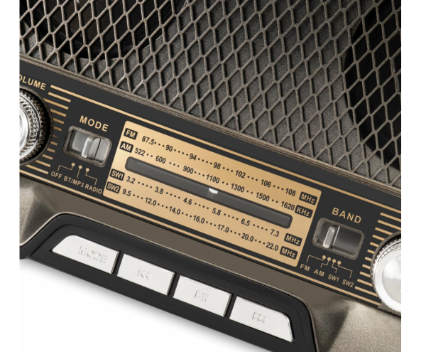 Радиоприемник Hyundai H-PSR156 коричневый фото