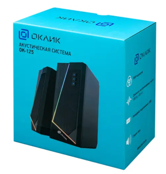 Колонки Оклик OK-125 2.0 черный 12Вт купить ЦИТ Колонки Оклик OK-125 2.0 черный 12Вт фото