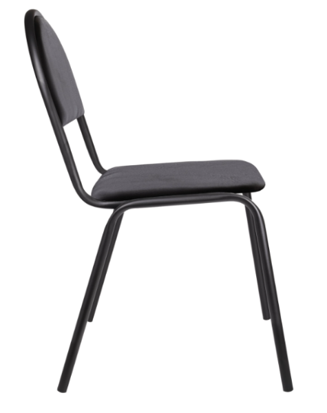 Стул для посетителей "Серна", черный каркас, кожзаменитель черный, СМ 7/22 К-01 Код 530258 фото