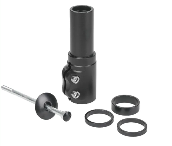 Удлинитель штока вилки выдвижной KL-4025 KENLI для безрезьбовой рулевой колонки 1-1/8" 115мм, алюмин фото