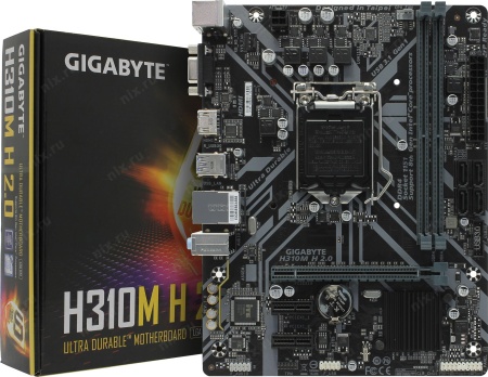 Материнская плата Gigabyte H310M H 2.0 <S-1151v2 Intel H310 2xDDR4 mATX AC`97 8ch(7.1) GbLAN+VGA фото