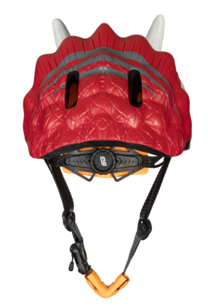 Шлем детский STG Triceraptors, обхват 49-55 см, красный с желтым Х126532 фото