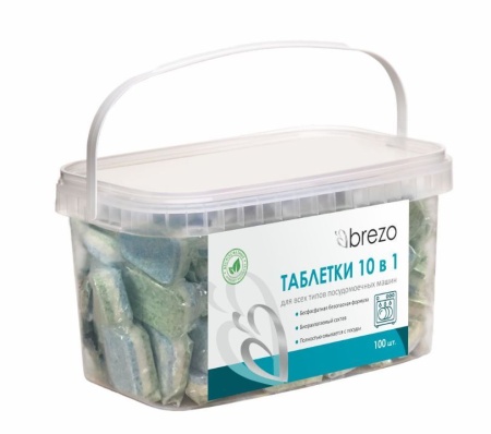 Таблетки для ПММ BREZO 97497, ALL IN 1 бесфосфатные 100 шт. фото