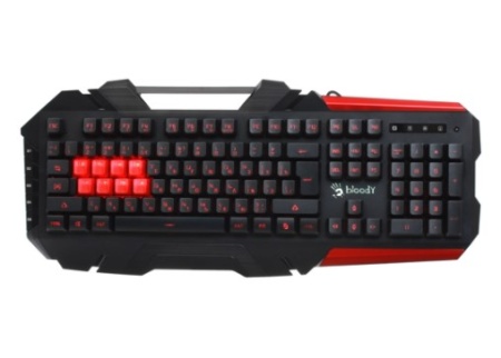 Клавиатура A4 Bloody B3590R механическая черный/красный USB Gamer LED фото