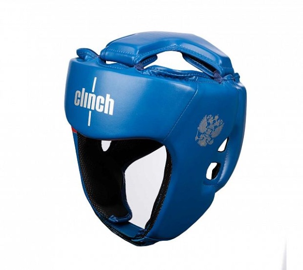 Шлем боксерский "Clinch Olimp Dual" синий р.S фото