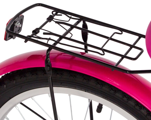 (м) Велосипед детский FOXX 20"204SIMPLE.WT5 белый, сталь, тормоз нож, крылья, багажник, защ.цепи. пе фото