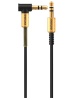Аудиокабель EXPLOYD EX-K-643 AUX Jack 3,5mm (M) - Jack 3,5mm (M) круглый силикон боковой 1M чёрный S фото