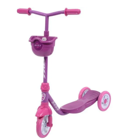 Самокат городской FOXX BABY 115BABY.PN7  с пластиковой платформой и EVA колесами 115мм, фиолетовый  фото
