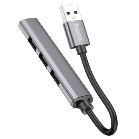Хаб USB 3.0 HOCO HB26 серый фото