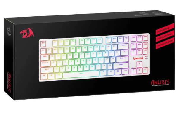 Клавиатура механическая Redragon Anubis RGB Bluetooth, Wireless, USB белая фото