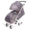 Санки-коляска Ника Наши детки 3-1К с ромбиками серый НДТ3-1К/4 фото