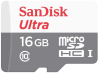 Карта памяти MicroSD 16GB SanDisk Class 10 Ultra (80Mb/s)  (SDSQUNS-016G-GN3MN) фото
