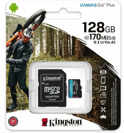 Карта памяти MicroSD 128GB Kingston UHS-I U3 (SDCG3/128GB) фото