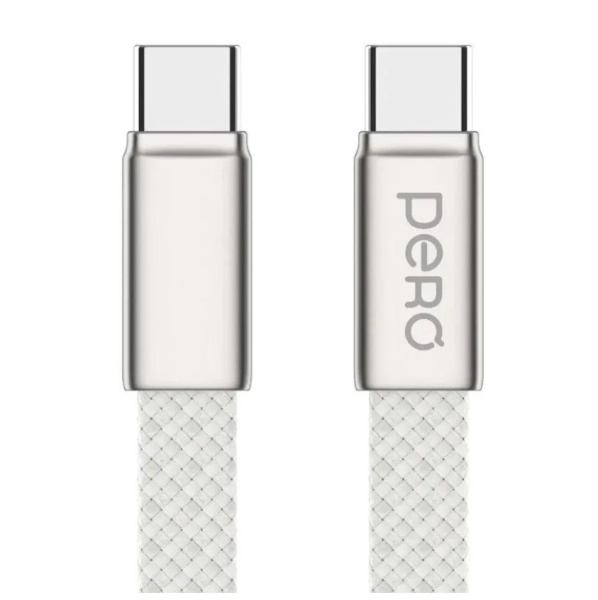 Кабель USB-С - USB-C PERO DC18 ULTIMATE 60W 1,5м серебристый PRDC-18CCBL фото