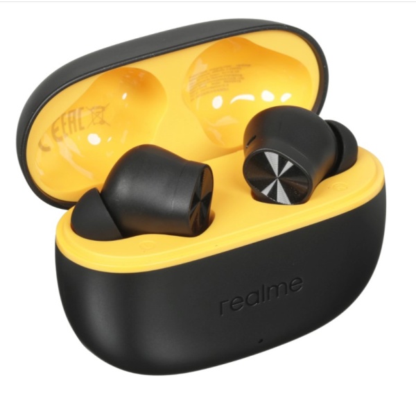 Беспроводные bluetooth наушники Realme Buds T200 Lite Volt Black (Черный) фото