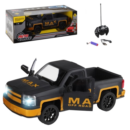 Машинка р/у AUTODRIVE 1:16, Пикап 5 кан., откр.двери, свет. эфф., зар. устр.,в/к 39*17*15, JB1168121 фото