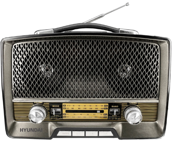 Радиоприемник Hyundai H-PSR156 коричневый фото