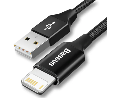 Кабель USB - Lightning Baseus Yiven 1.2м 2.1A чёрный фото