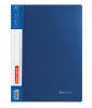 Папка на 2 кольцах BRAUBERG Стандарт, 25мм, синяя, до 170 листов, 0,8мм, 221615 фото