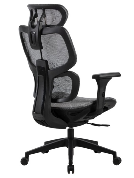 Кресло Cactus CS-MC555 черный/серый сетка с подголов. крестов. пластик пластик черный CS-MC555-GY фото