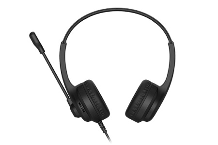 Наушники с микрофоном A4Tech HS-8i черный 1.8м накладные фото