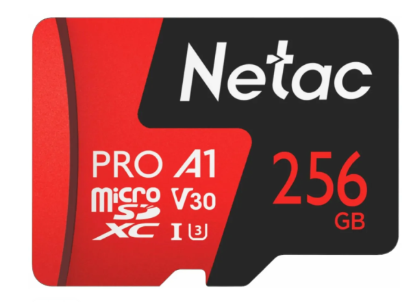 Карта памяти MicroSD 256GB Netac P500 Extreme Pro UHS-I A1 V30 (100Mb/s) NT02P500PRO-256G-R фото