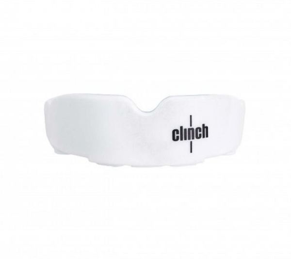 Капа одночелюстная Clinch Shield Double Layer Mouthguard бело-синяя (размер Junior) фото