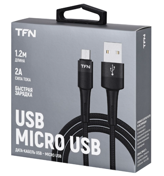 Кабель USB - MicroUSB TFN ENVY 1,2м нейлон черный (TFN-C-ENV-MIC1MBK) купить ЦИТ Кабель USB - MicroUSB TFN ENVY 1,2м нейлон черный (TFN-C-ENV-MIC1MBK) фото
