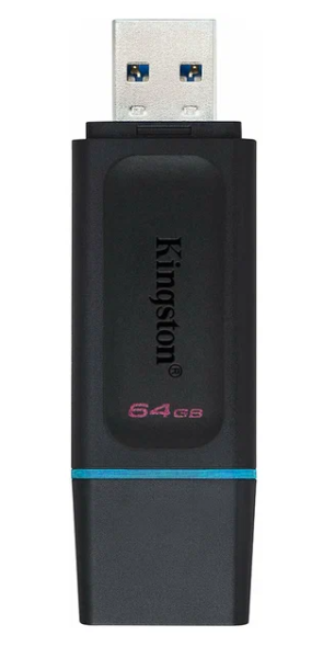 USB флеш-накопитель 64GB Kingston DataTraveler Exodia чёрный/бирюзовый USB 3.2 (DTX/64GB) фото