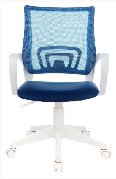 Кресло Бюрократ CH-W695NLT темно-синий TW-05N TW-10N сетка/ткань крестов. пластик пластик белый CH-W фото