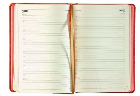 Ежедневник А5 недат. INFORMAT ФЕНОМЕН 176 л. красн. тв. обл. тисн. обрез красн. ляссе лин. фото