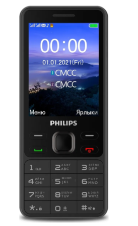 Мобильный телефон PHILIPS XENIUM E185 Black (Черный) фото