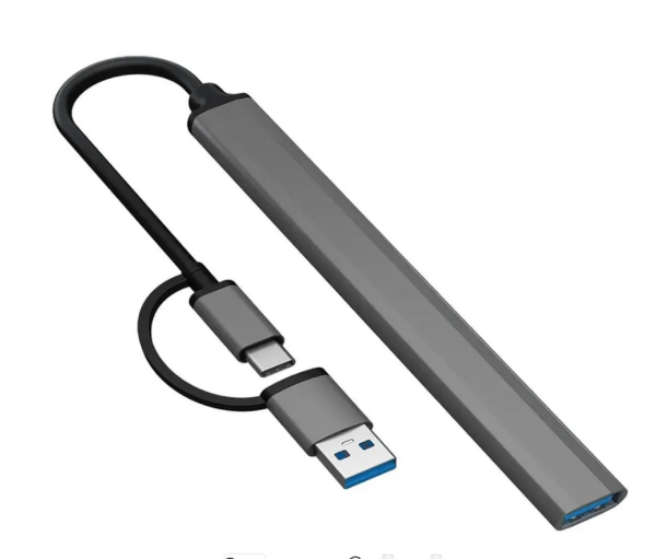 Хаб USB 3.0 PERO MH04 USB-С/USB-A TO USB 3.0 + 6xUSB 2.0, серый, MH04GR фото