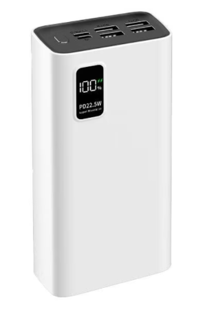 Внешний аккумулятор PERO PB07 30000 mAh белый (PB07WH) фото