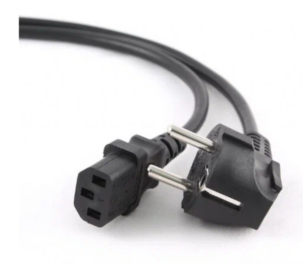 Кабель питания Cablexpert PC-186-VDE-1M, Schuko-C13, VDE, 3х0.75мм2, 10А, с заземлением, 1м, черный, фото