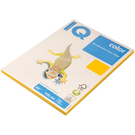 Бумага IQ "Color intensive" А4, 80г/м2, 100л. (солнечно-желтый) фото