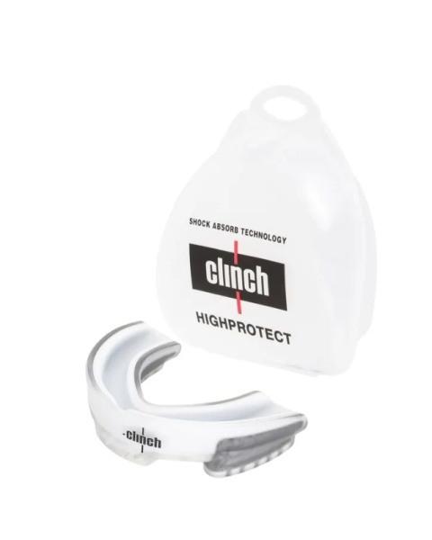 Капа одночелюстная Clinch Contender Triple Layer Mouthguard бело-серебристая (размер Senior) C513 фото