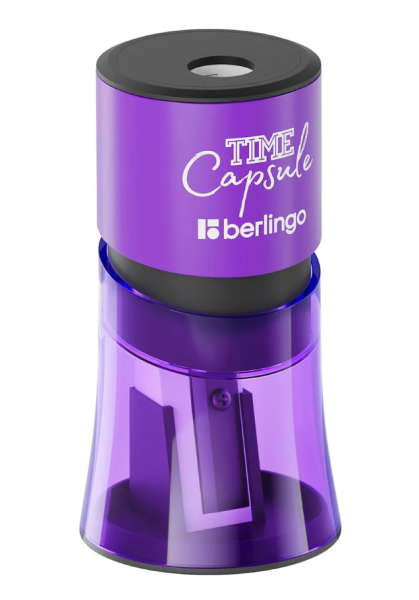 Точилка пластиковая Berlingo "TimeCapsule" 2 отверстия, контейнер, ассорти фото