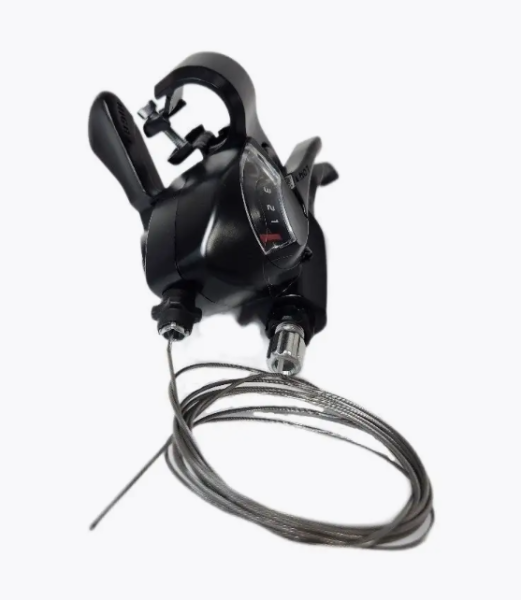 Шифтер Shimano Tourney ST-EF41 с ручкой тормоза левый 3 cкоростей, с тросом 1800мм фото