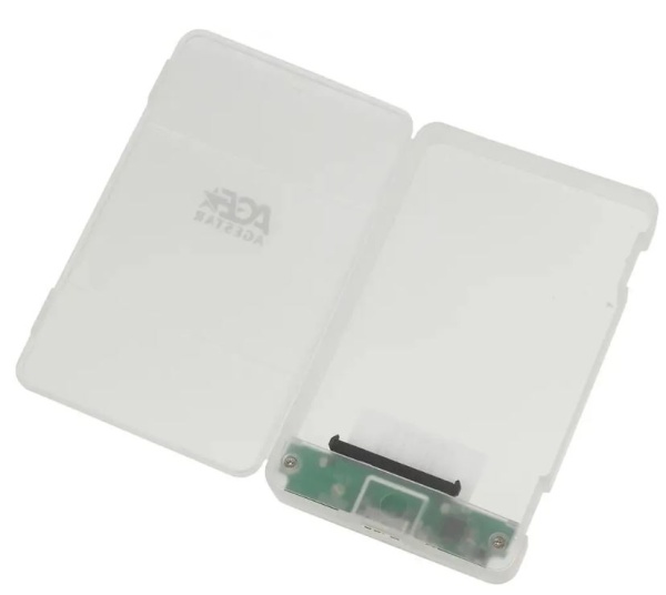 Внешний корпус HDD AgeStar 3UBCP3 SATA пластик белый 2.5" фото