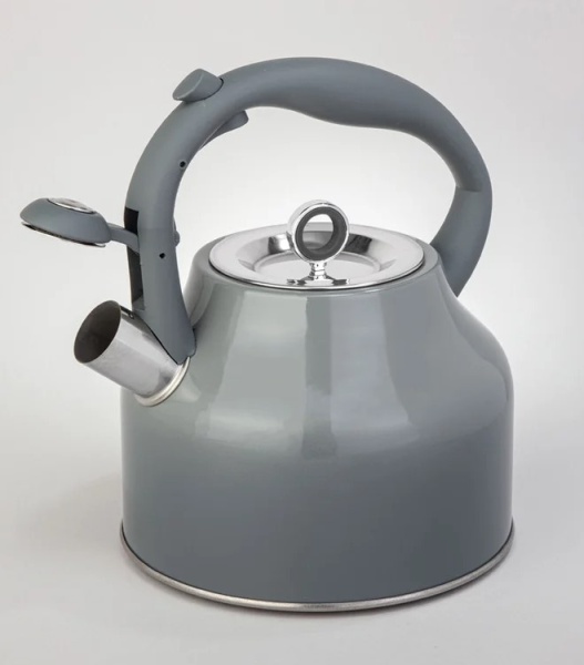 Чайник со свистком AGNESS 916-421 2,8л, серый фото