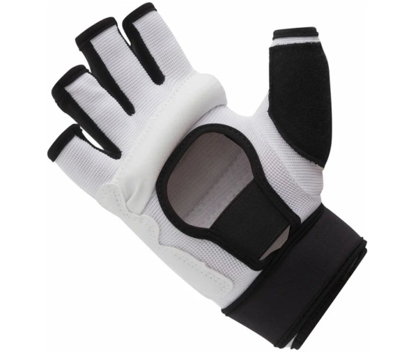 Перчатки для тхэквондо WT Fighter Gloves белые (размер L) арт.adiTFG01  фото