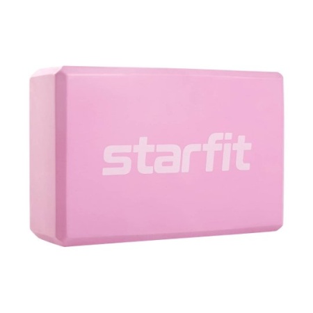 Блок для йоги STARFIT Core YB-200 EVA, 115 гр, 22,5х8x15см, розовый пастель УТ-00018924 фото