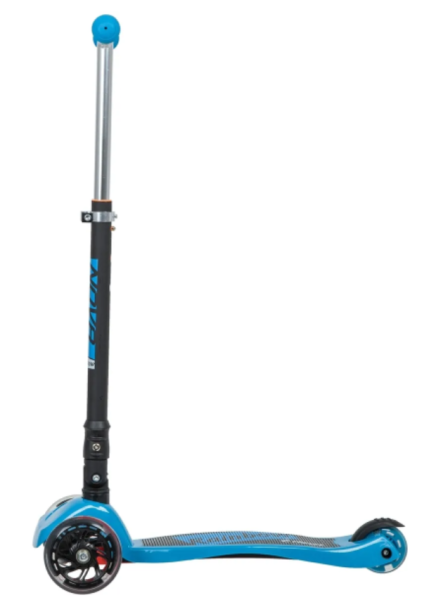 Самокат-кикборд NOVATRACK 120F.RAINBOW.BL20 подростковый, складной механизм на руле, широкие свет.ко фото