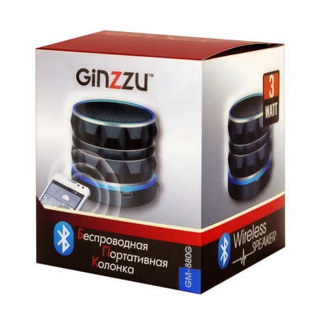 Колонка Bluetooth GINZZU GM-880G фото