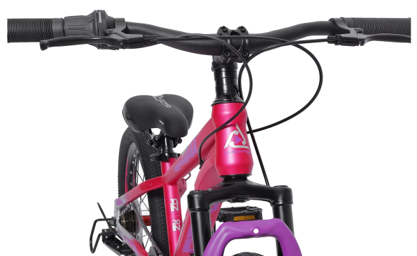 (м) Велосипед детский LETO 20"DRAGON, сталь, рама 10,5", 6-ск, розовый фото