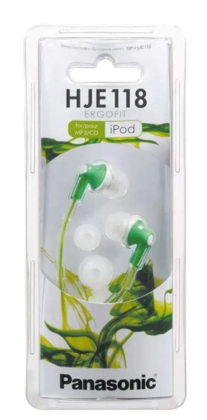 Наушники PANASONIC RP-HJE118GUG зеленый фото