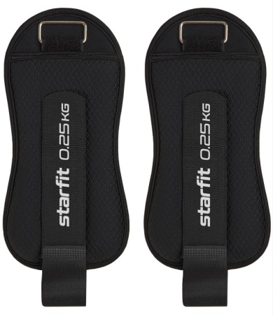 Утяжелители универсальные STARFIT WT-503 0,25 кг, черный фото