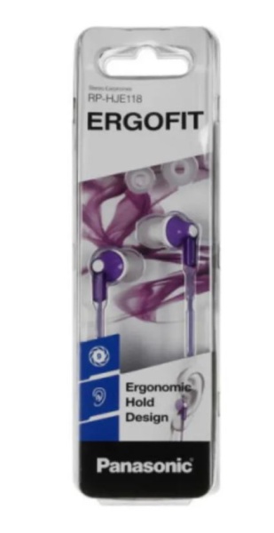 Наушники PANASONIC RP-HJE118GUV белый/фиолетовый купить ЦИТ Наушники PANASONIC RP-HJE118GUV белый/фиолетовый фото