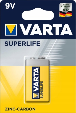 Батарейка VARTA 6LR61 SUPER LIFE HEAVY DUTY 9V (1шт) (крона) фото